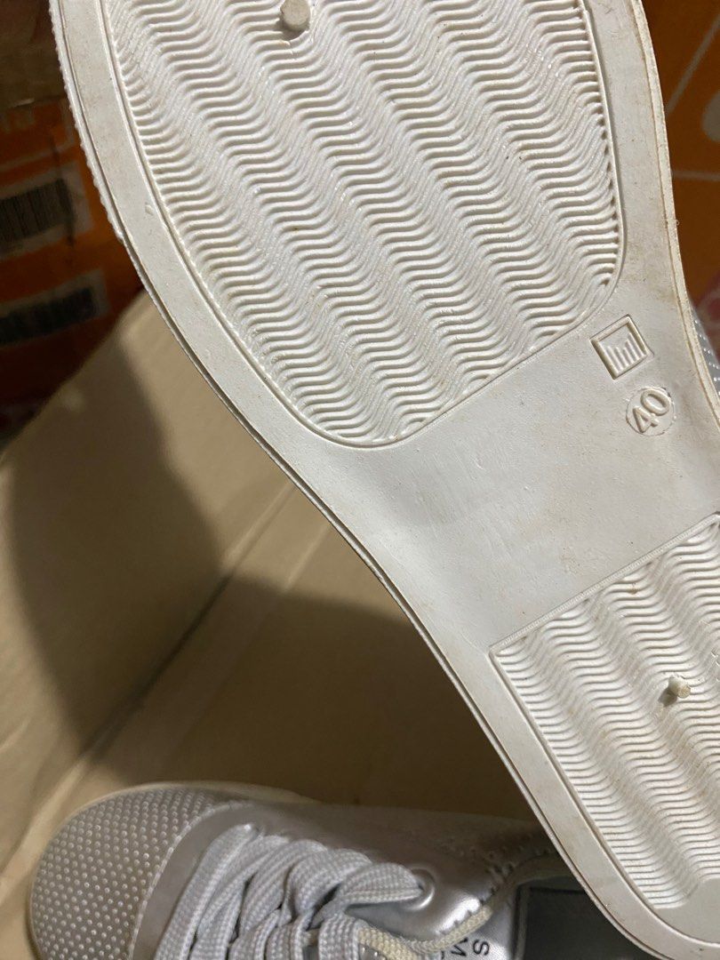 Sepatu shoes silver abu sophie martin paris sneaker sz 40