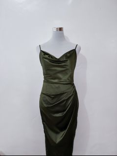 Sexy Elegant Sage Green Events Dress Party Date Night and Christmas Holiday