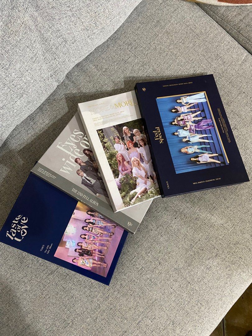 TWICE UNSEALED ALBUMS (TAKE ALL) (Category: CDs & DVDs) located in Bulacan. Submitted by gbrlrxs (Listing ID 1338903490, Image 1). Description: - Taste of Love Album (No CD, Photobook only) - RFS: Declutter - MOP: GCASH - MOD: J&T - Buyer will shoulder the sf - Can make offer just send a dm (kunin niyo na pls) .