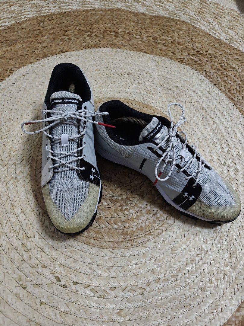 Under Armour Tempo Sport Golf Shoes White Silver Black Spieth Men s Fashion Footwear Sneakers on Carousell