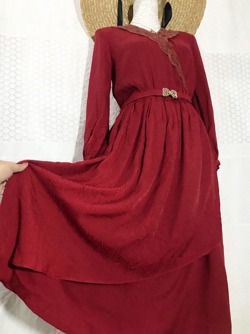 Vintage Dark Red Dress