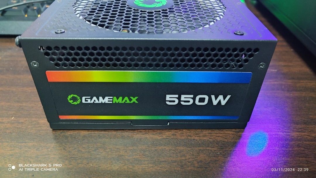 550W FULL MODULAR RGB PSU GOLD 80+, Computers & Tech, Parts ...
