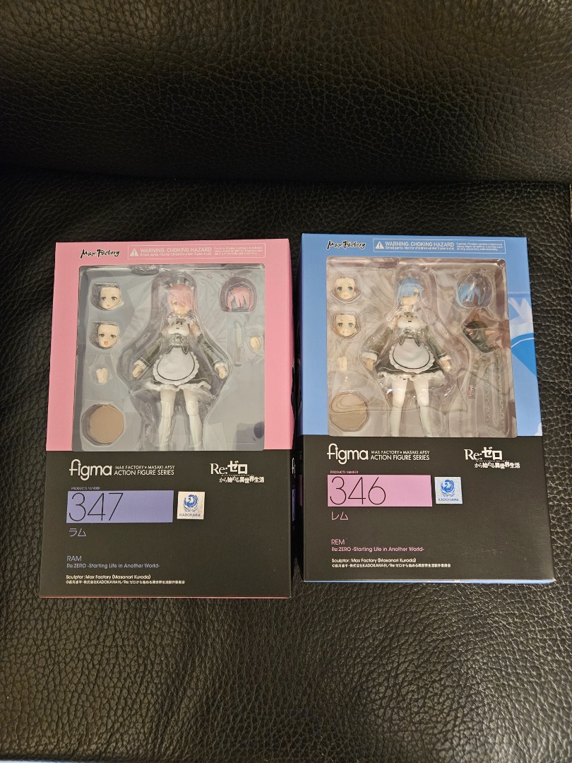 全新 日版 Max Factory Figma 346 & 347 RE:Zero 雷姆 & 拉姆, 興趣及遊戲, 玩具 & 遊戲類 ...