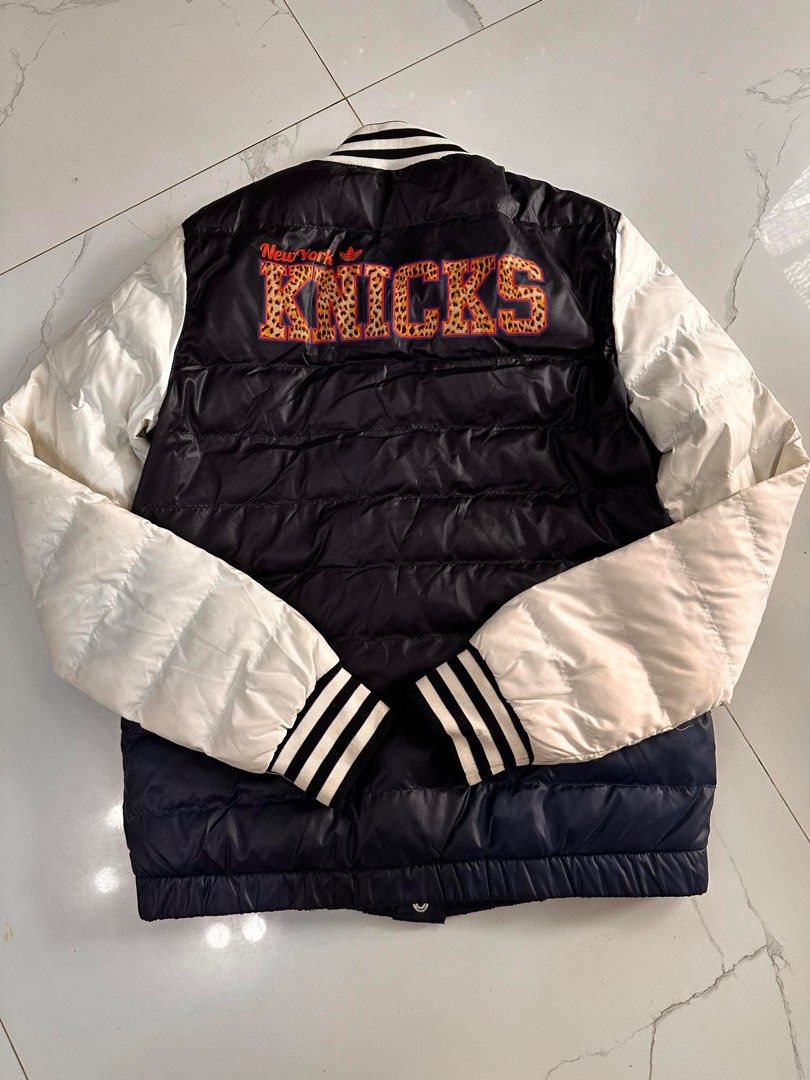 Adidas NY knicks padded jacket (Category: Coats, Jackets and Outerwear) located in Las Pinas. Submitted by masterjac (Listing ID 1334232160, Image 2). Description: Issues: stain on one arm, just needs washing. Fits small to medium frame MOP: BDO / Metrobank / gcash Buyer to book own courier. Location is near Festival mall Alabang. Monday-Thursdays 7:00 AM to 3:00 PM. Thank you .