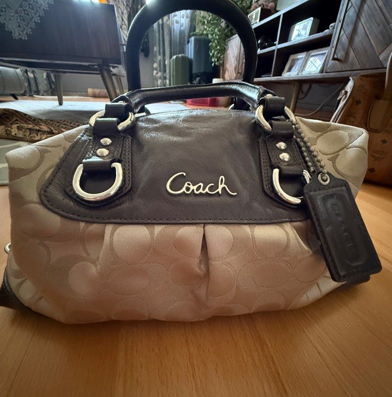 Authentic COACH Ashley Signature Satin Satchel 2WAY Bag Luxury Bags Wallets on Carousell
