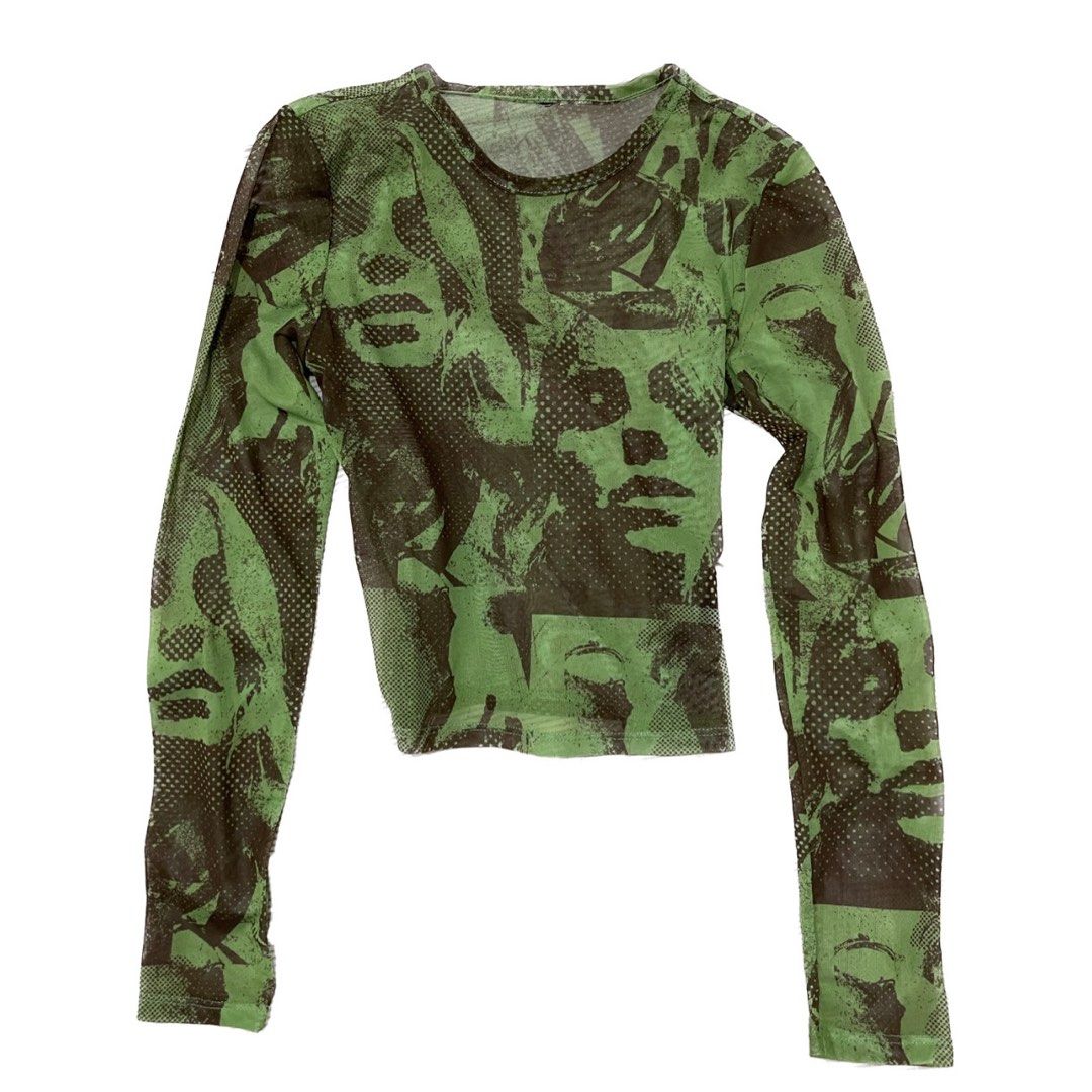 billie eilish green mesh top longsleeve (Category: Longsleeves) located in Quezon City. Submitted by 1eojnx (Listing ID 1334350275, Image 1). Description: .