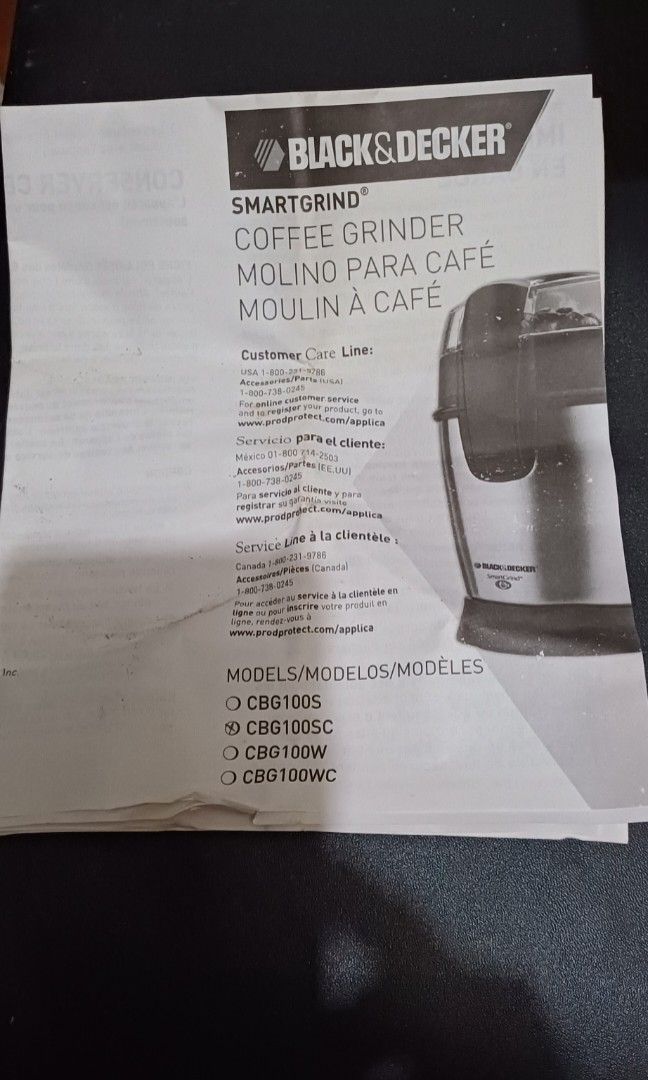 Black & Decker Coffee Grinder (Category: Coffee & Tea Tableware) located in Caloocan City. Submitted by junmadrid (Listing ID 1334357698, Image 3). Description: Black & Decker Smart Grind Coffee Bean Grinder Php 1900.00 Slightly negotiable Brand new. 110V. Bought from Canada..