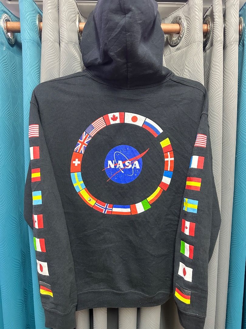 Nasa hoodie with flags on sleeves deals