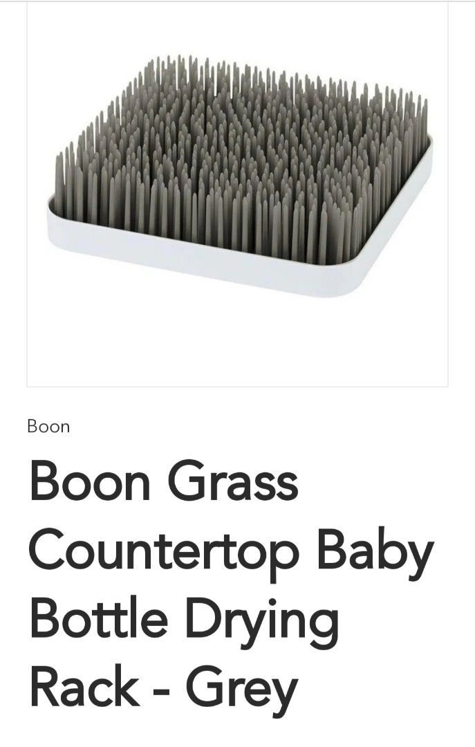 Boon Grass Countertop Baby Bottle Drying Rack Grey Babies Kids Baby Nursery Kids Furniture Other Kids Furniture on Carousell