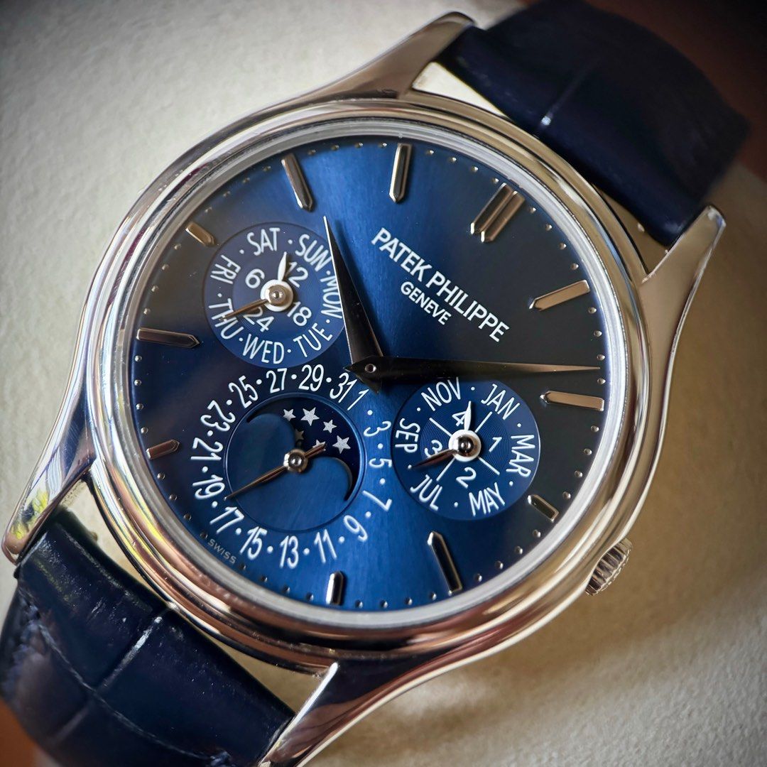 CHEAPEST Patek Philippe Perpetual Calendar Platinum Blue Dial 5140P not 5140G Luxury Watches on Carousell