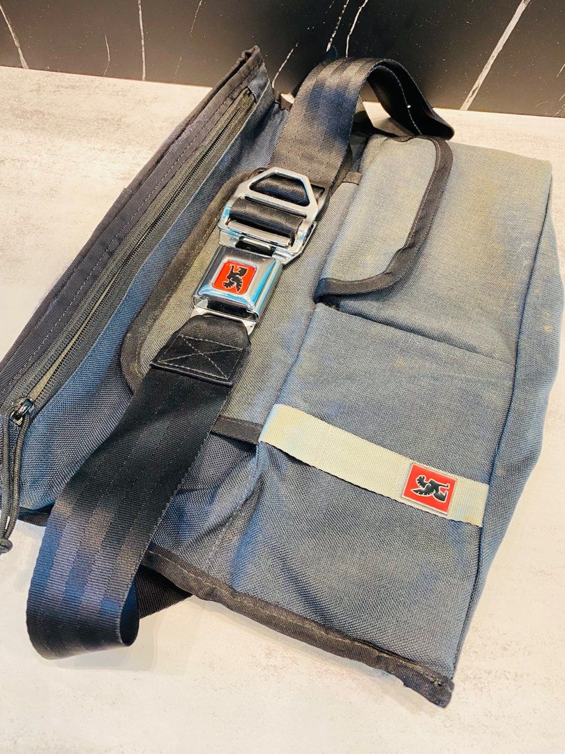CHROME Industries Chekhov Sling Bag with Signature Seatbelt Buckle Strap Indigo Blue