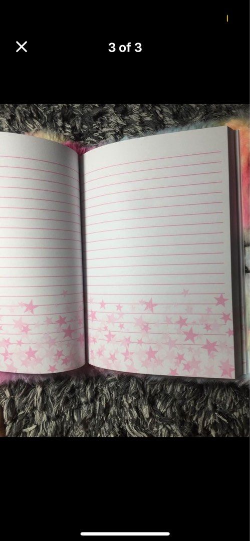 Claire’s diary notebook (Category: Stationery & School Supplies) located in Quezon City. Submitted by jthbusiness (Listing ID 1334353891, Image 3). Description: Never been used *key and lock not included Plus shipping care of buyer .
