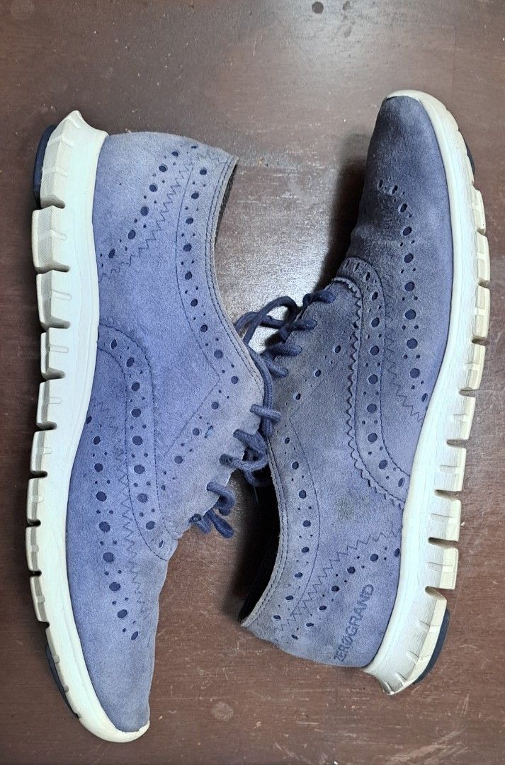 Cole Haan Grand OS suede (Category: Sneakers) located in Pasig City. Submitted by applewall (Listing ID 1334239875, Image 2). Description: -Used good condition -Suede material -Has faded and dirty parts from usage but can be restored at sneaker cleaner shops -Includes original insole but is already removable -Size 5B women's (wider sizing).