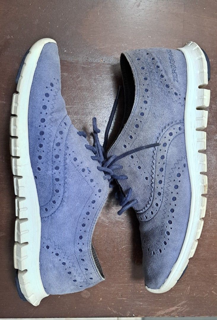Cole Haan Grand OS suede (Category: Sneakers) located in Pasig City. Submitted by applewall (Listing ID 1334239875, Image 3). Description: -Used good condition -Suede material -Has faded and dirty parts from usage but can be restored at sneaker cleaner shops -Includes original insole but is already removable -Size 5B women's (wider sizing).