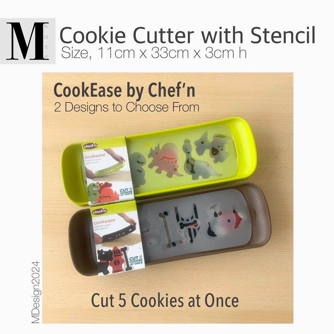 Cookie Cutter with Stencil by Chef’n (Category: Bakeware) located in Manila. Submitted by mshopmla (Listing ID 1334285310, Image 1). Description: Cookie Cutter with Stencil by Chef’n Size 11cm x 33cm x 3cm Product Code: CCSC-5 Price: Php 399.00 each #chef’n #cookiecutter #stencil # .