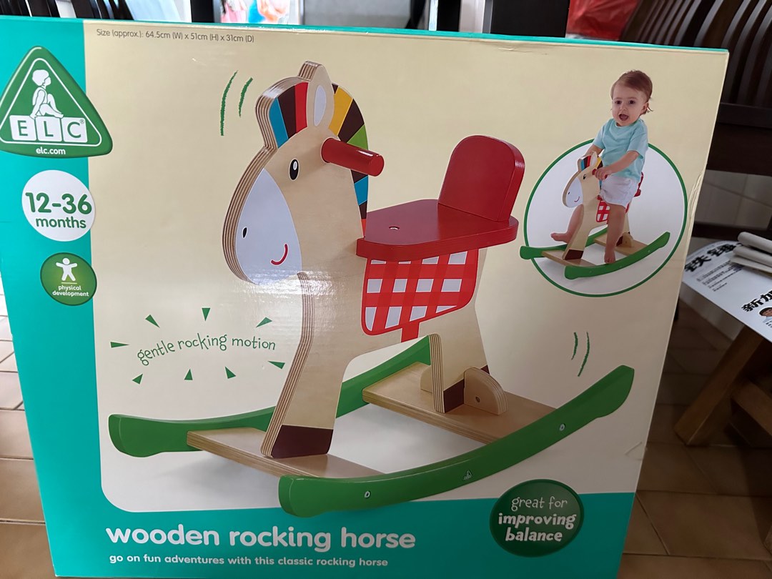 ELC wooden Rocking Horse Babies Kids Infant Playtime on Carousell