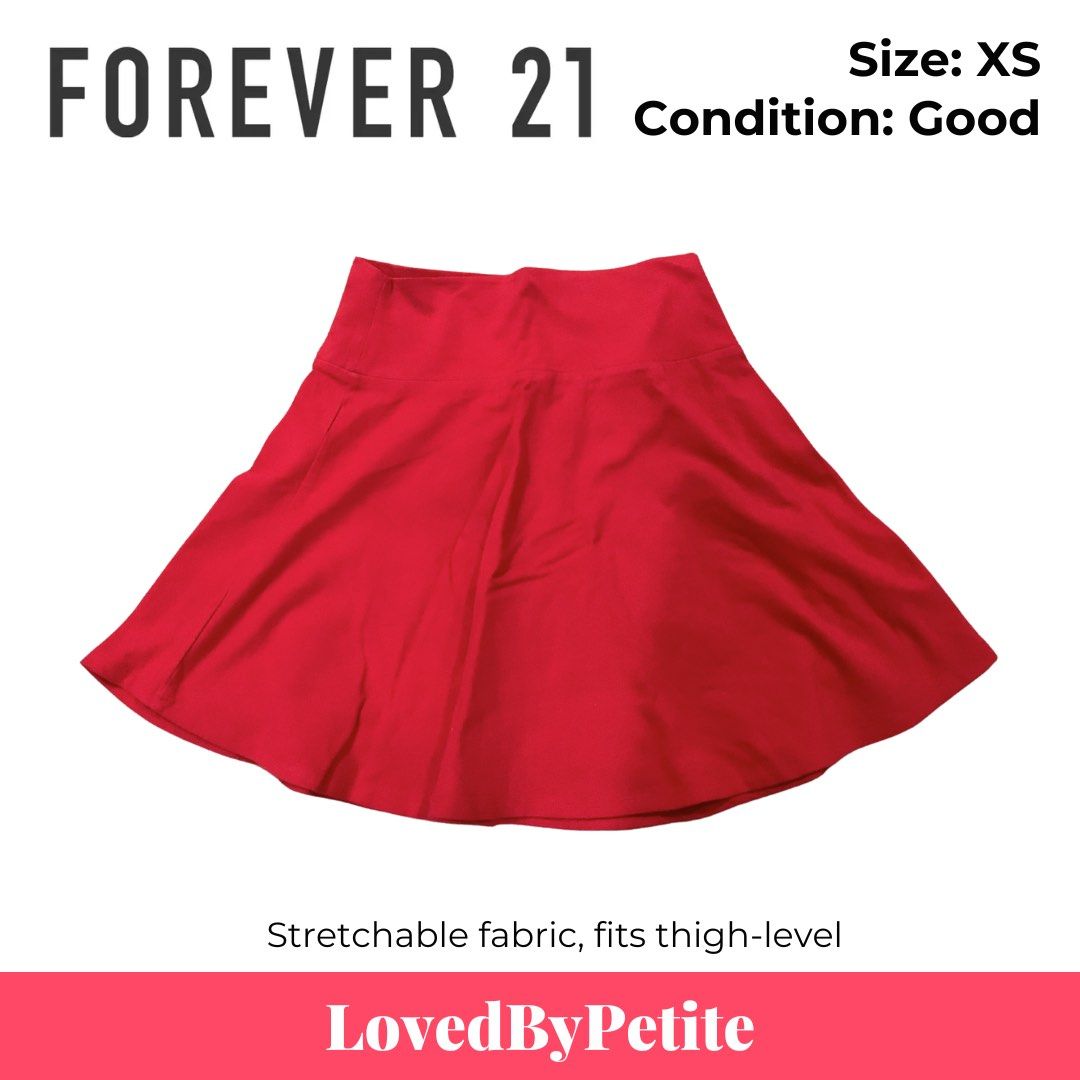 Red circle skirt forever 21 online