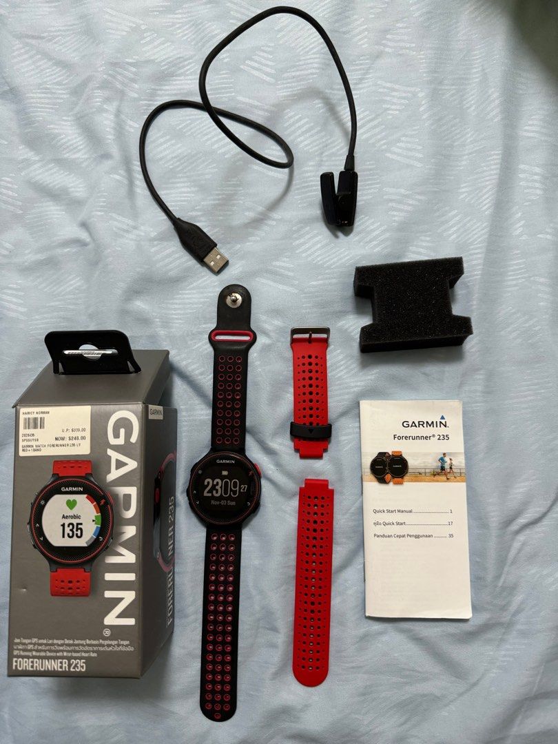 Garmin Forerunner 235 Mobile Phones Gadgets Wearables Smart Watches on Carousell