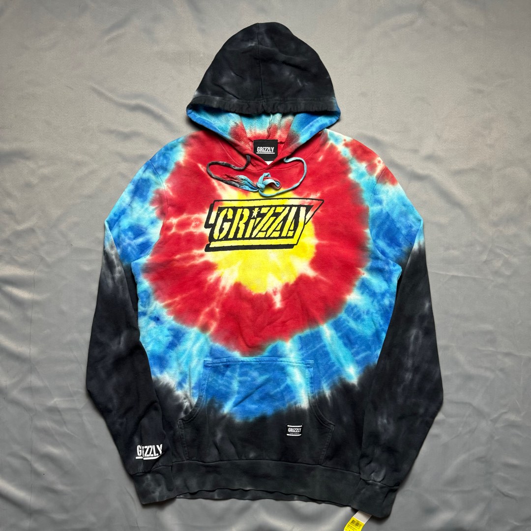 Grizzly Speed Freak Tie Dye Hoodie Men s Fashion Tops Sets Hoodies on Carousell
