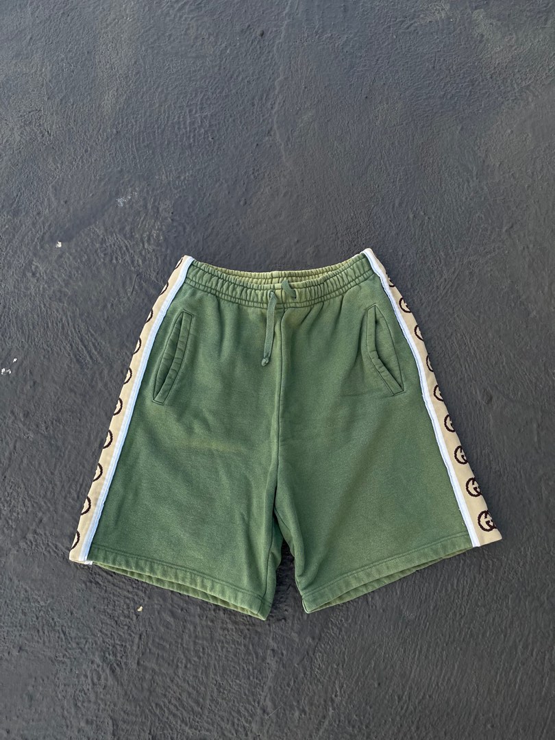 GUCCI Cotton Jersey Shorts Green