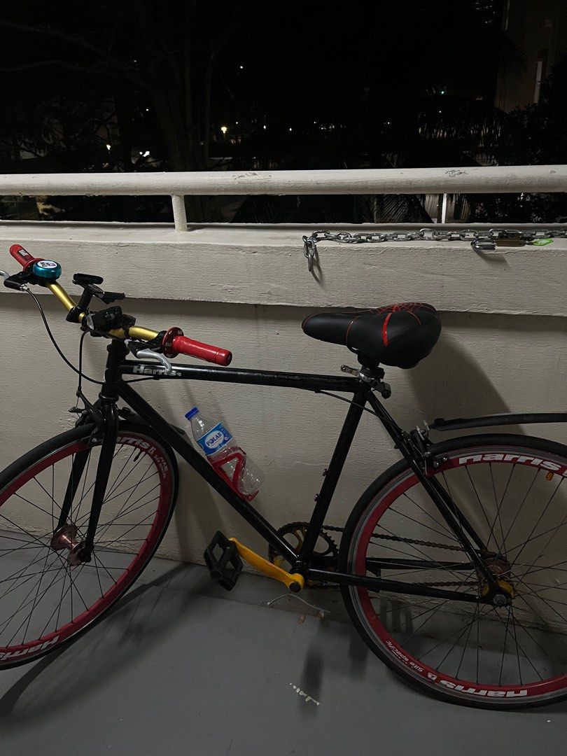 Harris fixie black and red