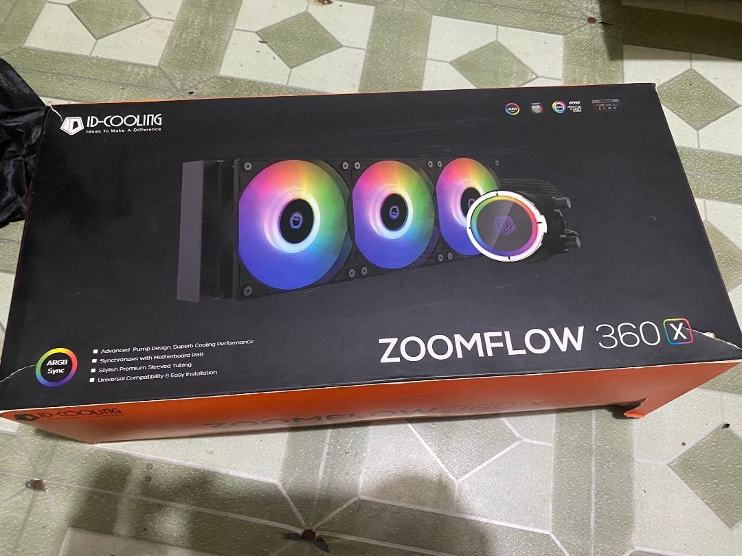 IDCooling Zoomflow 360x For Sale (Category: Computer Parts) located in Quezon City. Submitted by projectzeroo26 (Listing ID 1334324176, Image 1). Description: ID Cooling Zoomflow 360x Never ng natest simula tanggalin sa system unit Nov. last year, what you see is what you get..
