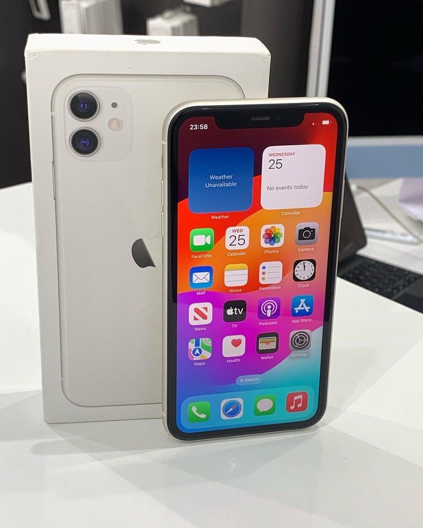 iPhone 11 128gb (Category: iPhone 11 Series) located in Manila. Submitted by TekiCashGadgetsph (Listing ID 1334287857, Image 3). Description: (FU) Open-line, any sim working (worldwide) - Guaranteed original iPhone not fake/copy accessories with box Secondhand Good as new not abused! Presentable •Original Lcd • no issue hidden issues • clean apple id / iCloud id • Good batthealth • Good cam front/back • Good Performance • Working face id • Good u