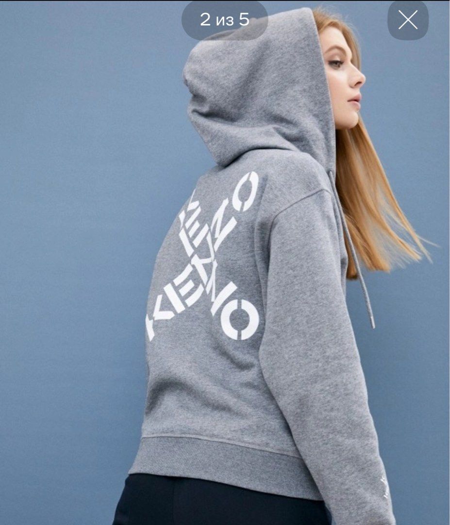Kenzo sport gray hoodie