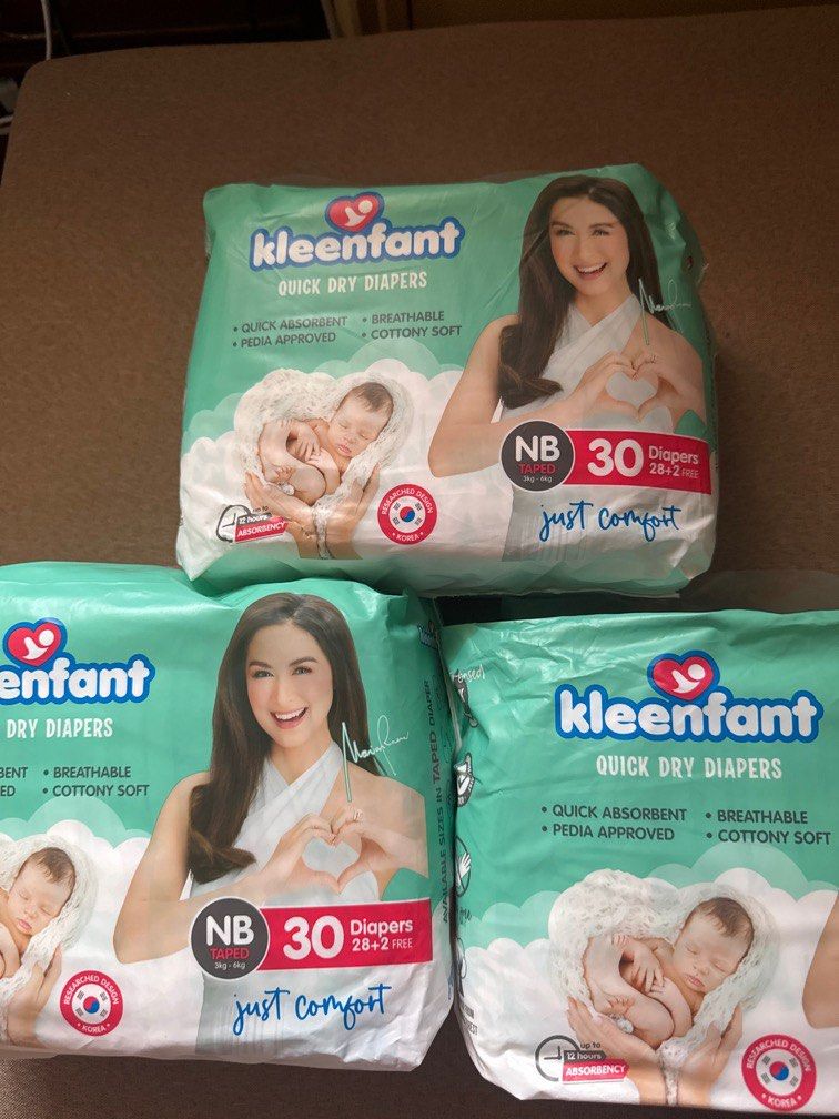 Kleenfant Diapers (Category: Diapers & Baby Wipes) located in Las Pinas. Submitted by cadeefly (Listing ID 1334188364, Image 2). Description: -overhoarding of NB diapers -new/not opened -all 3 pcs.