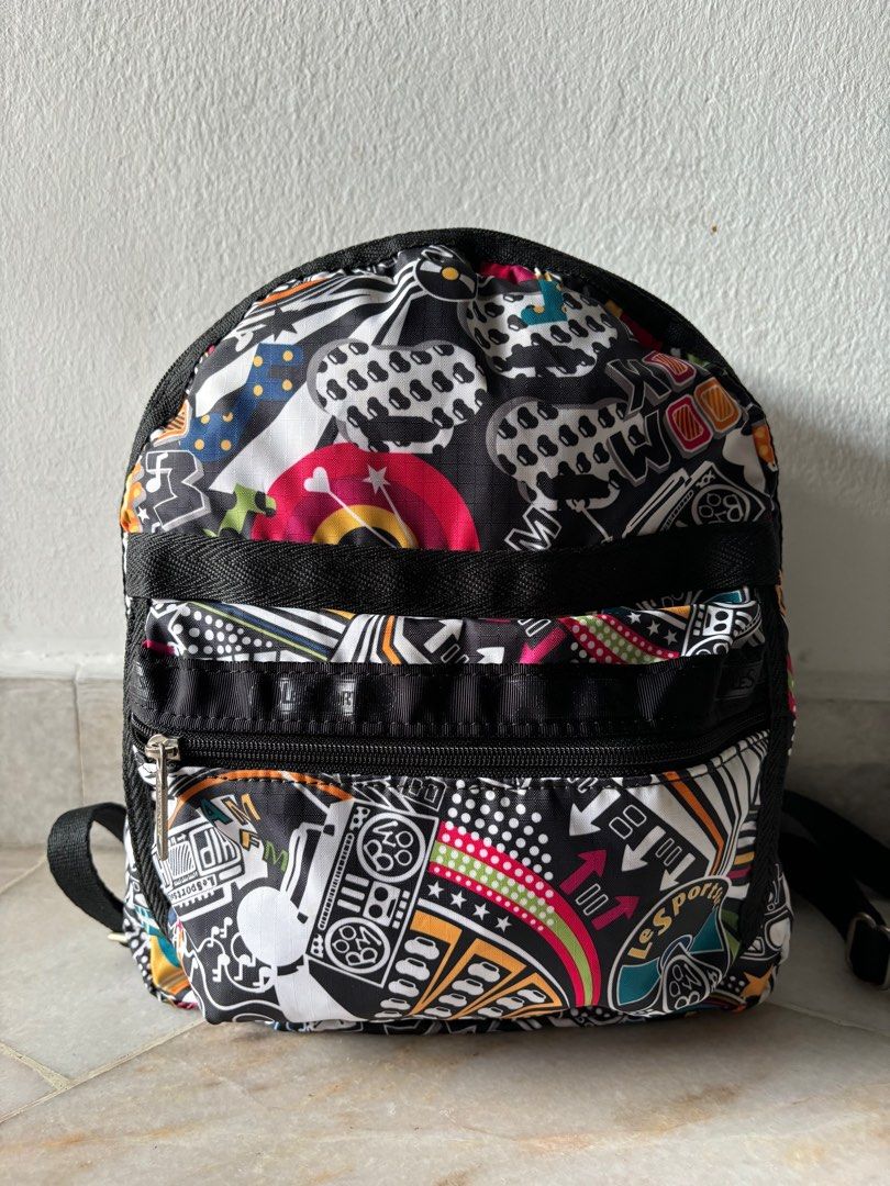 LeSportSac Mini Backpack Morgan Style Le Sport Sac in Boom Box Black Multicolor Women s Fashion Bags Wallets Backpacks on Carousell