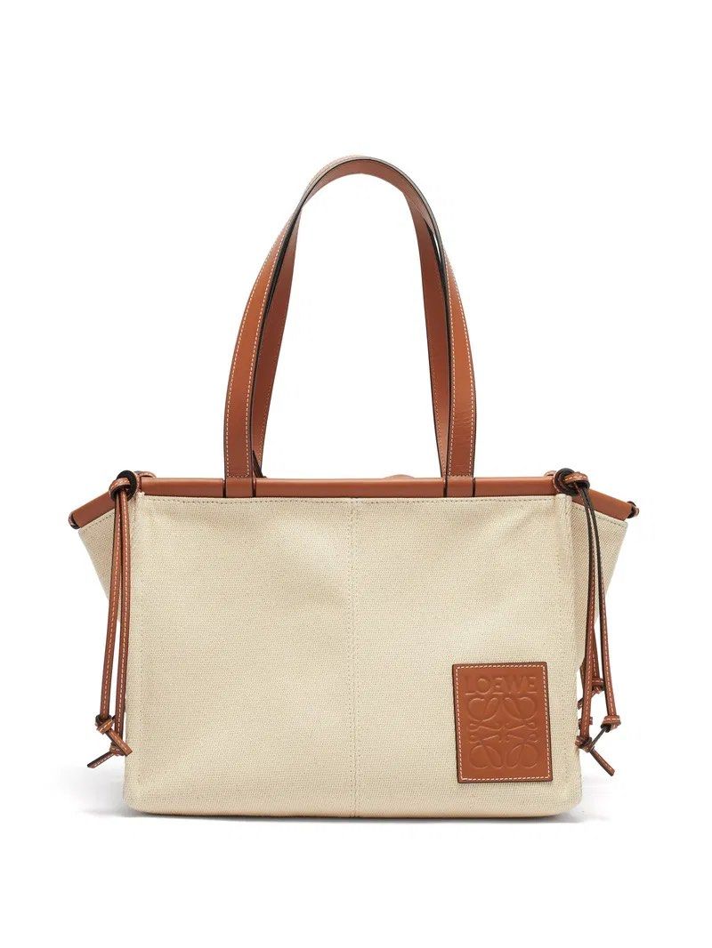 Loewe cushion canvas tote bag in ivory medium Luxury Bags Wallets on Carousell