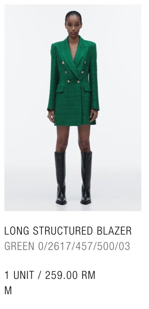 Long structured blazer online