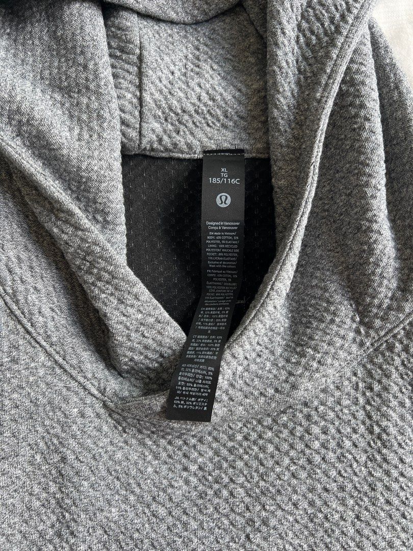 Lululemon Textured Double Knit Hoodie At Ease Hoodie Men s Fashion Tops Sets Hoodies on Carousell