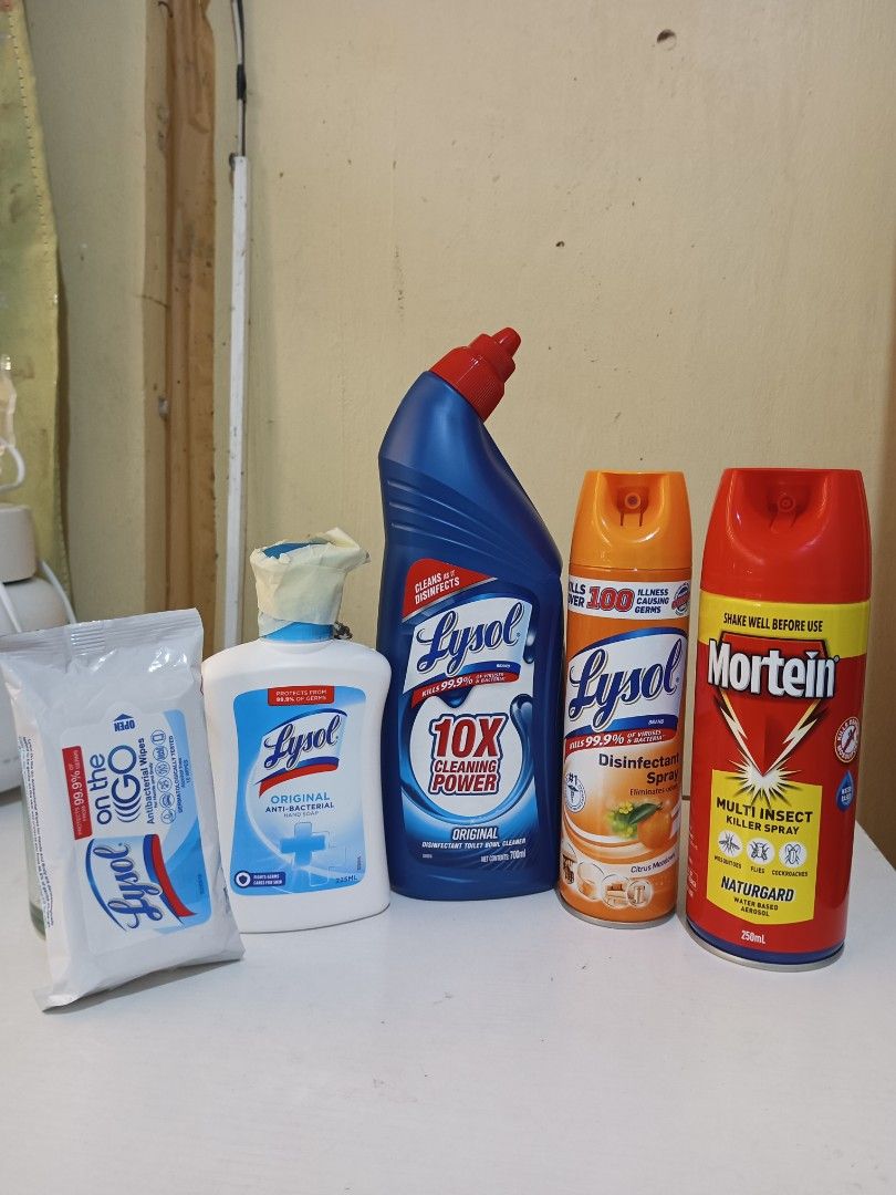 LYSOL PRODUCTS DISINFECTANT SPRAY TOILET CLEANER ANTIBACTERIAL HAND