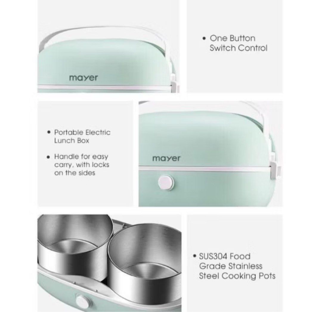 Mayer Multi Cooker Multicooker Kitchen Appliance MMMC828 Portable Electric Lunch Box