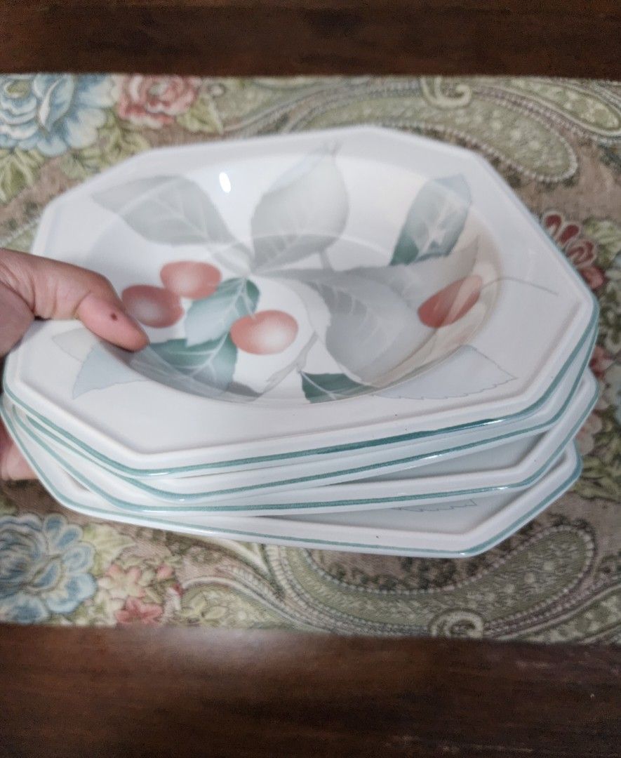 MIKASA Continental Pasta Plates - per piece (Category: Dinnerware & Cutlery) located in Quezon City. Submitted by senyoramaria (Listing ID 1333930771, Image 2). Description: MIKASA Continental - Cerise Pasta Plates (deep) Oven to Table to Dishwasher Safe for Microwave Oven 8 inches 4.4 inches deep 4 pcs available Php299 each Php250 each if take all.