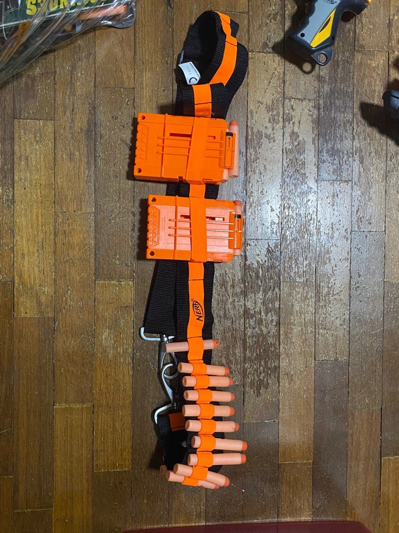 Nerf Blasters (Category: Action & Battle Toys) located in Puchong. Submitted by adamsuffian_ (Listing ID 1334295321, Image 3). Description: 1. Nerf Raider (used) (Rm 85) 2. Nerf Bandolier + mags and darts (mint) (Rm 85) 3. Nerf deploy (used) (Rm 90) 4. Nerf Hornet (broken) (Rm Free with purchase or offer) 5. Nerf Dart Tag Sharp Shooter (mint) (Rm 25) 6. Nerf Vigilon (used) (Rm 40) 7. Nerf Dart Tag Furyfire set (used) (Rm 230) 8. Nerf Swarmfire (n