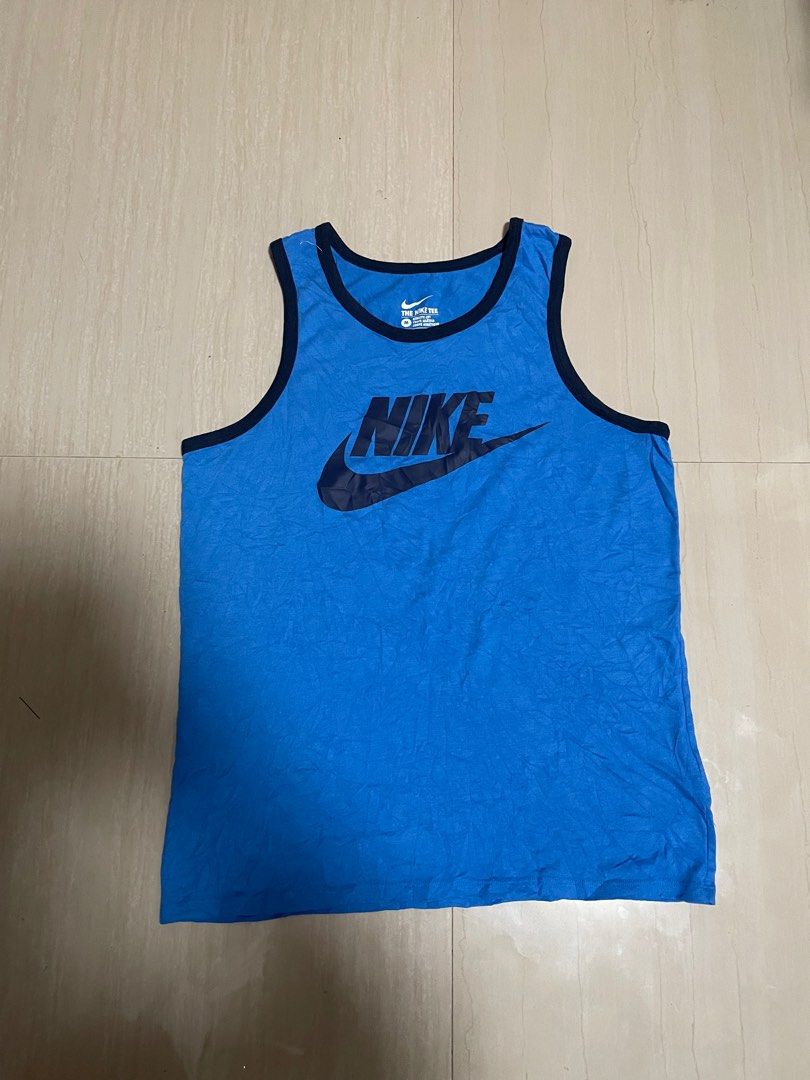Nike ace logo tank blue top
