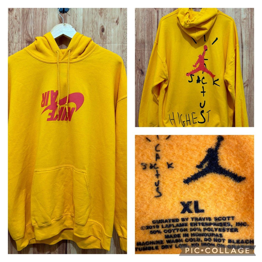 Cactus jack hoodie yellow outlet