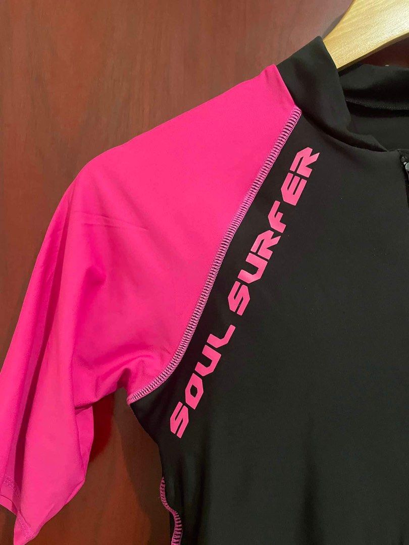 One piece with sleeves rash guard, Women's Fashion, Swimwear, Rash ...