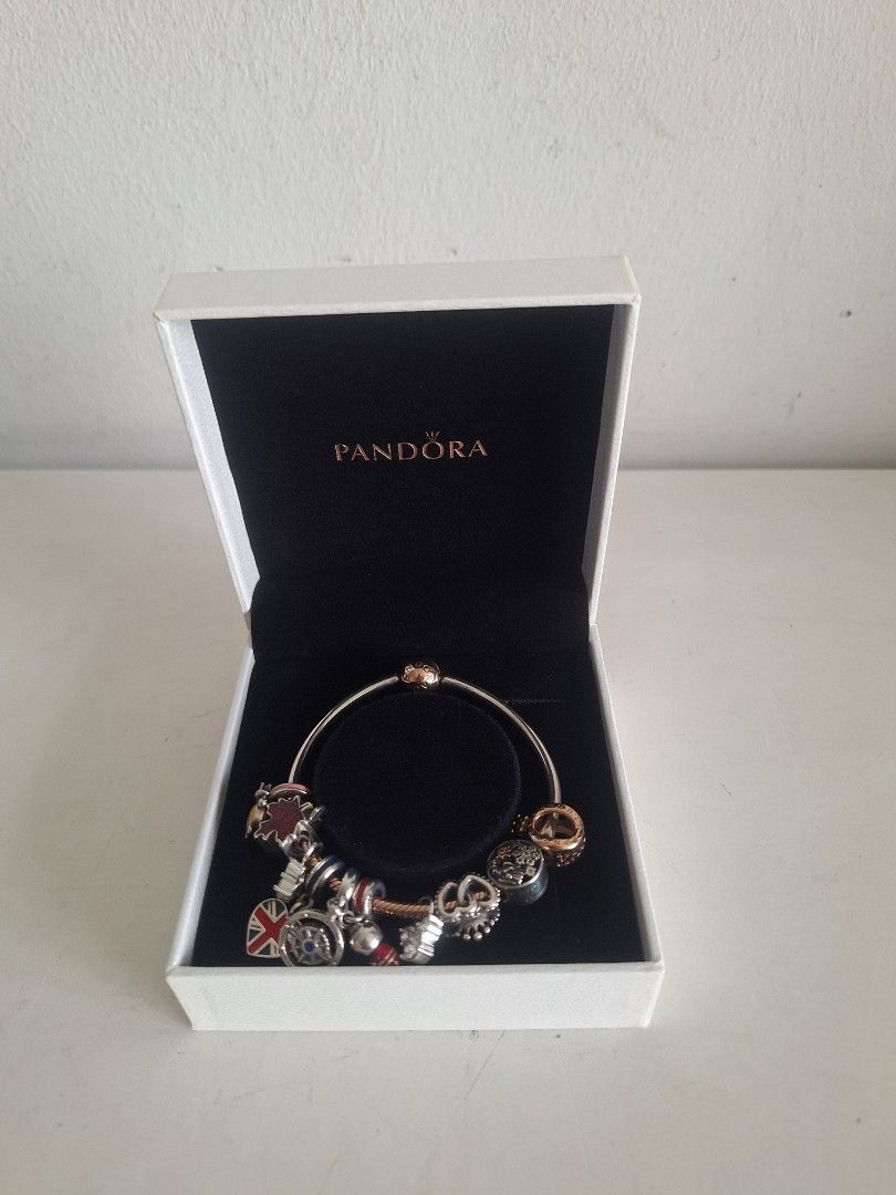 Pandora Bracelet with 10 limited edition charms, Women's