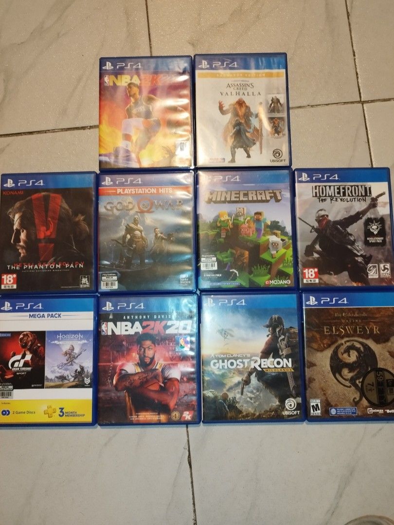 PS4 SLIM WITH 11 GAMES, Video Gaming, Video Game Consoles, PlayStation
