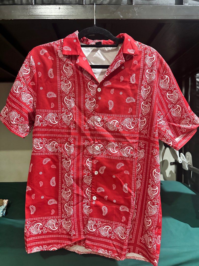 Red polo and shorts coordinates (Category: Sets & Coordinates) located in Manila. Submitted by jessvillanueva (Listing ID 1334279459, Image 1). Description: Bohemian polo inspired / handkerchief polo inspired - set: polo and shorts.