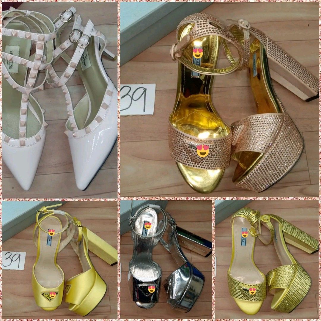 Rose gold high heels prom top