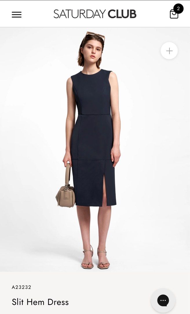 Saturday Club Black Slit Dress, Women's Fashion, Dresses & Sets, Dresses on  Carousell