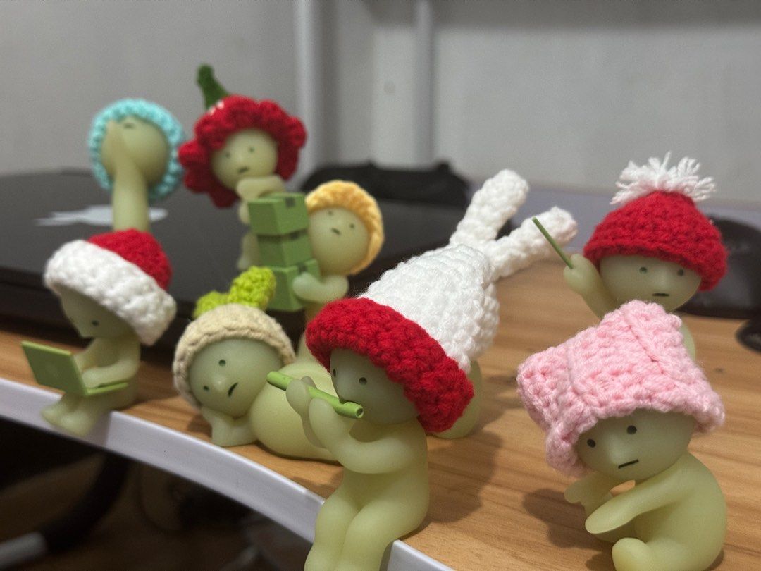 New Smiski Crochet Hats (Category: Hats & Beanies) located in Manila. Submitted by larkieeeeee (Listing ID 1334279281, Image 3). Description: Santa Hat ₱50 Bonnet Santa Hat ₱50 Elf Hat ₱60 Cat Beanie ₱60 Miffy ₱70 Onion ₱60 Strawberry ₱80 Cap ₱50 Simple Bonnet ₱45 Customization are also Available .