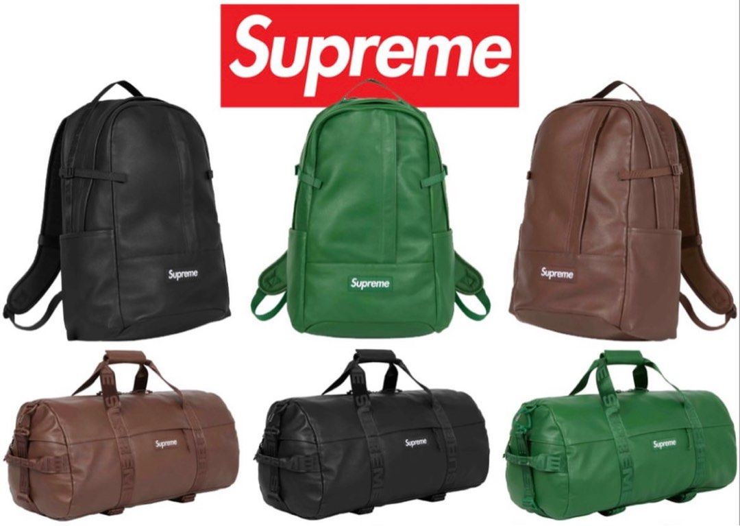 supreme leather duffle