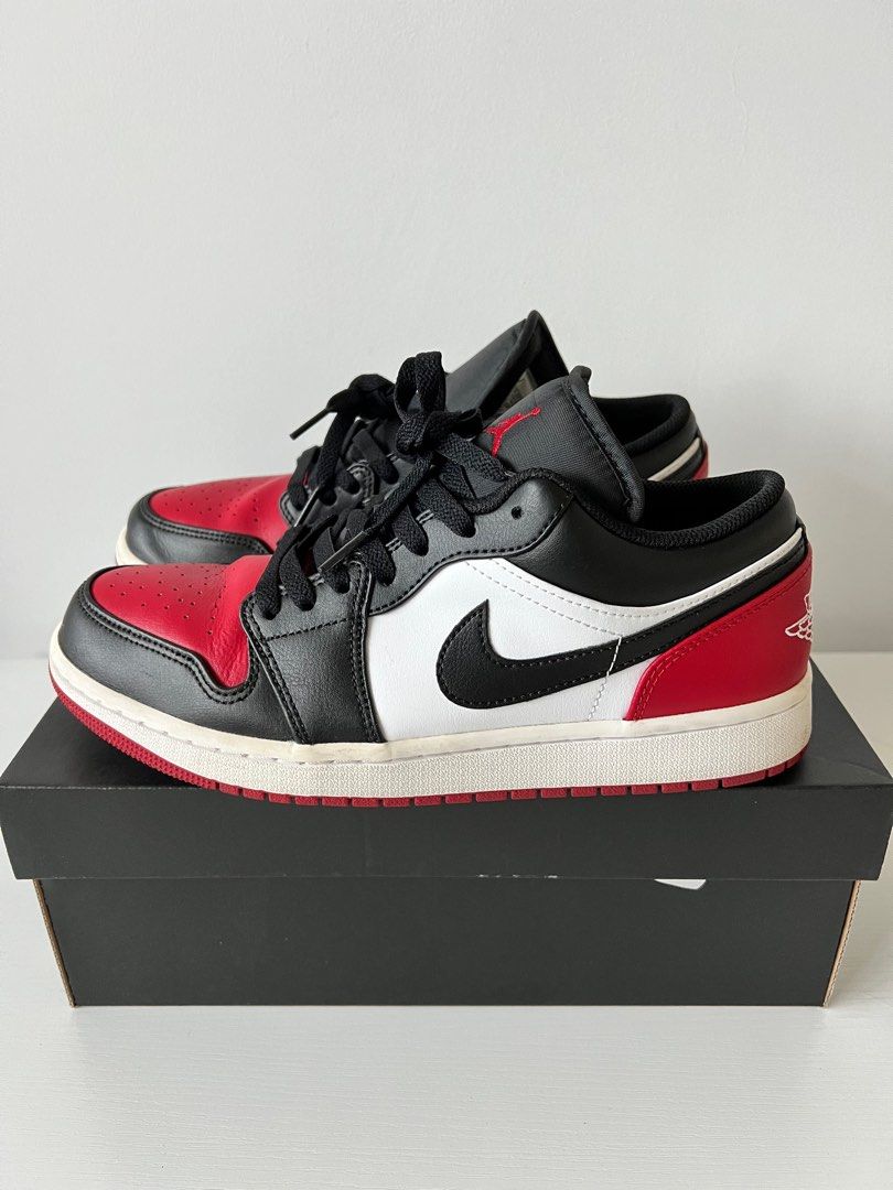 Jordan 1 low black toe size 9 sale