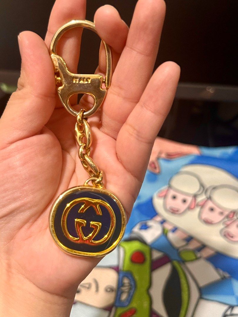 Vintage gucci gold keychain bagcharm
