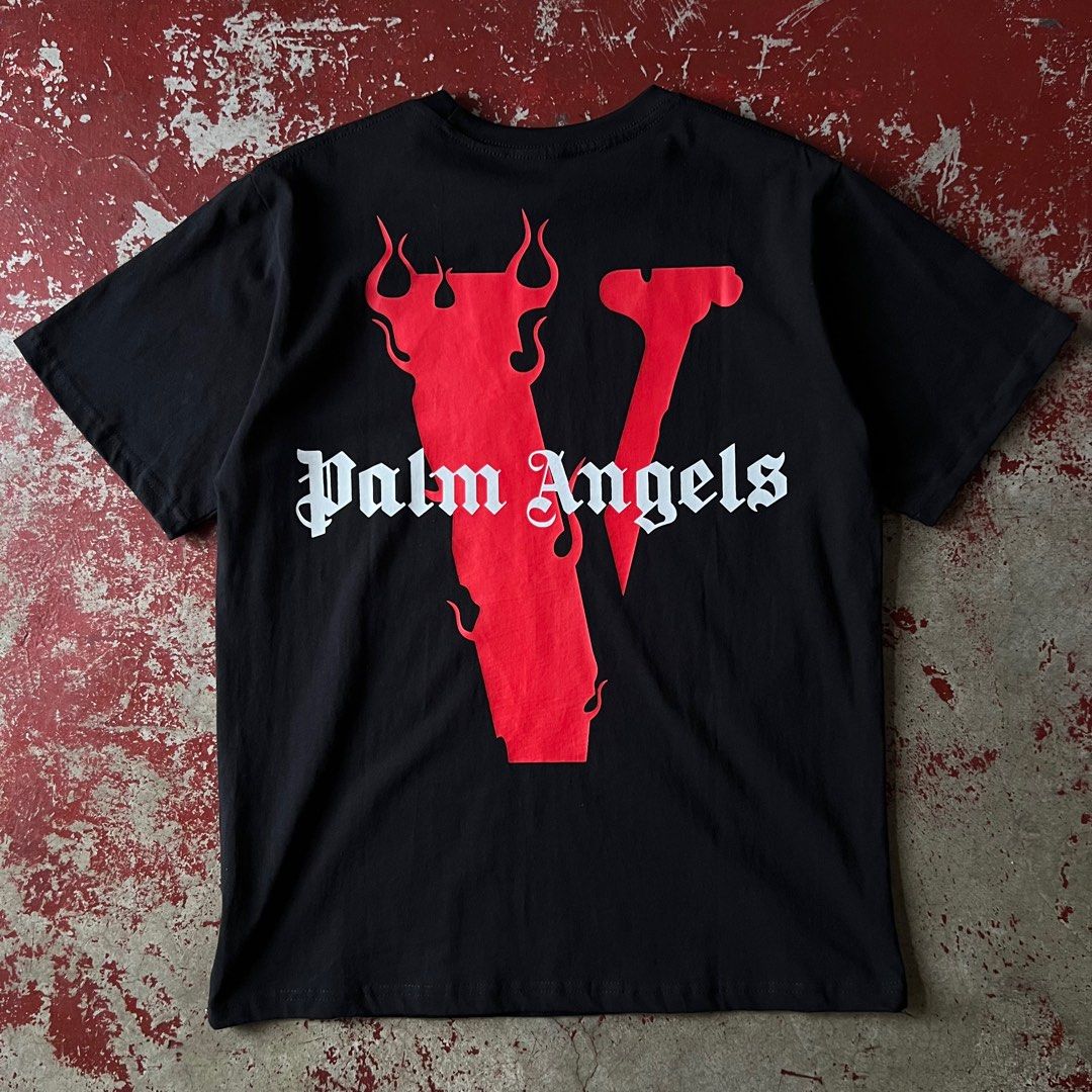 Vlone X Palm Angels Men s Fashion Tops Sets Tshirts Polo Shirts on Carousell